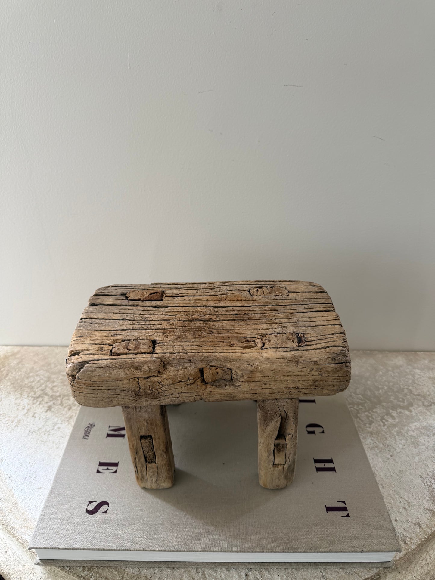 Chunky Mini Elm Stool II