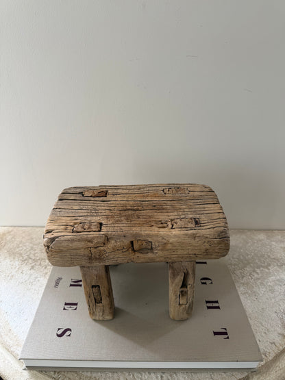 Chunky Mini Elm Stool II