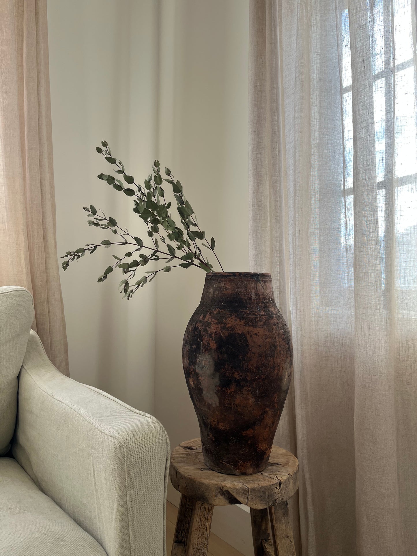 Black Patina Olive Jar