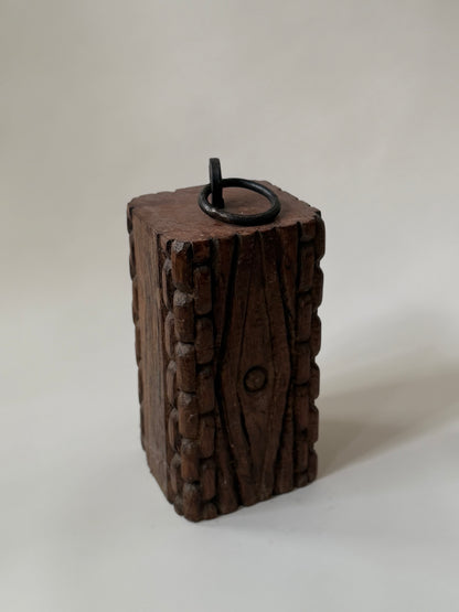 Found Door Stop - Wood & Iron