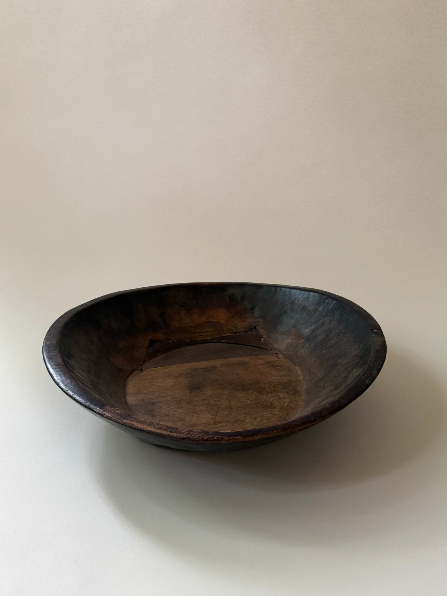 Vintage Wood Bowl - Dark I