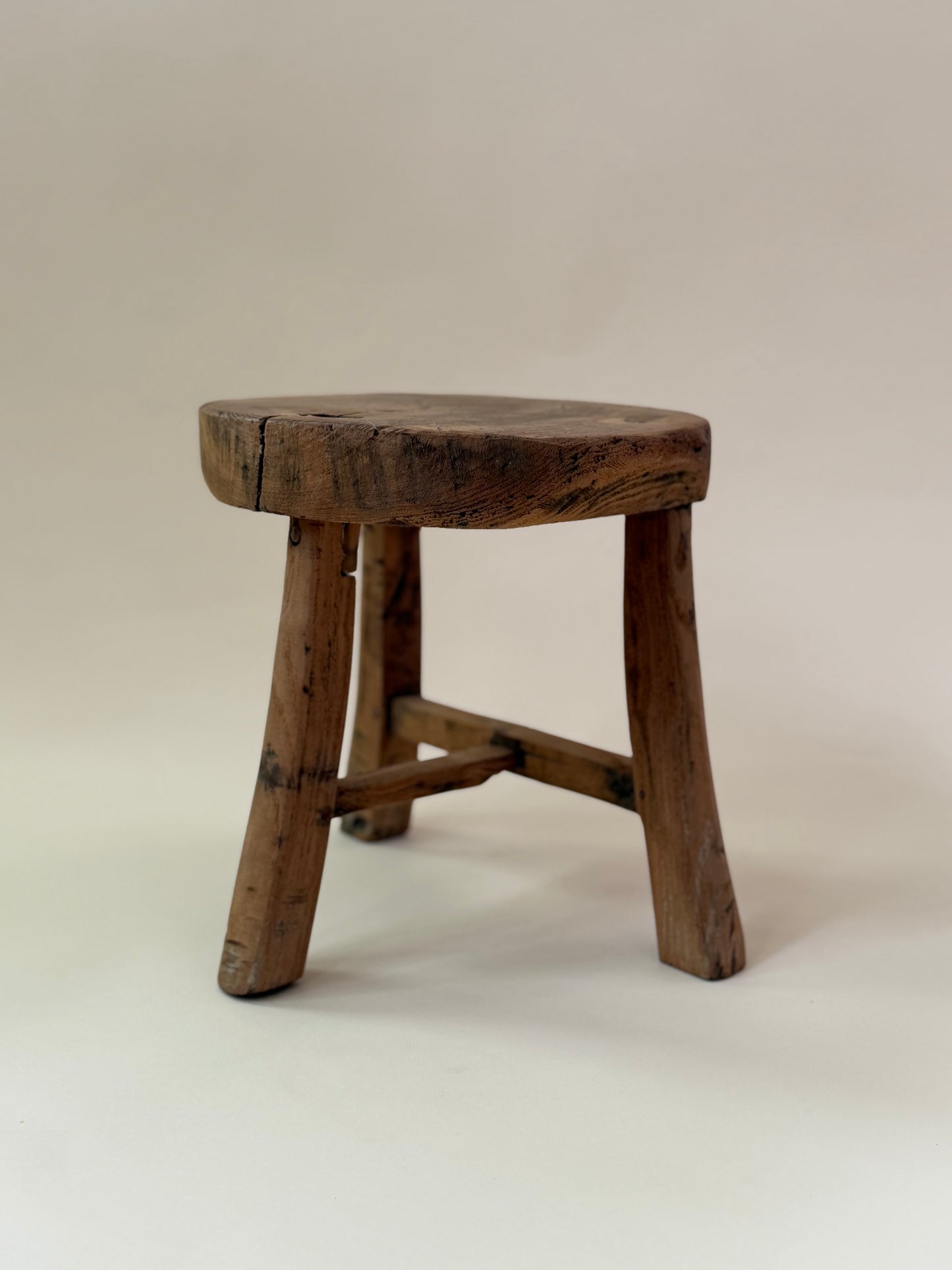 Round Mini Elm Stool