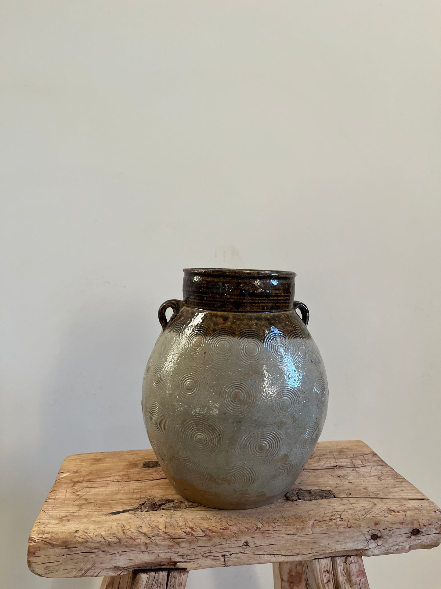 Vintage Glazed Pot III