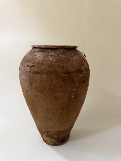Small Olive Jar - Brown Texture