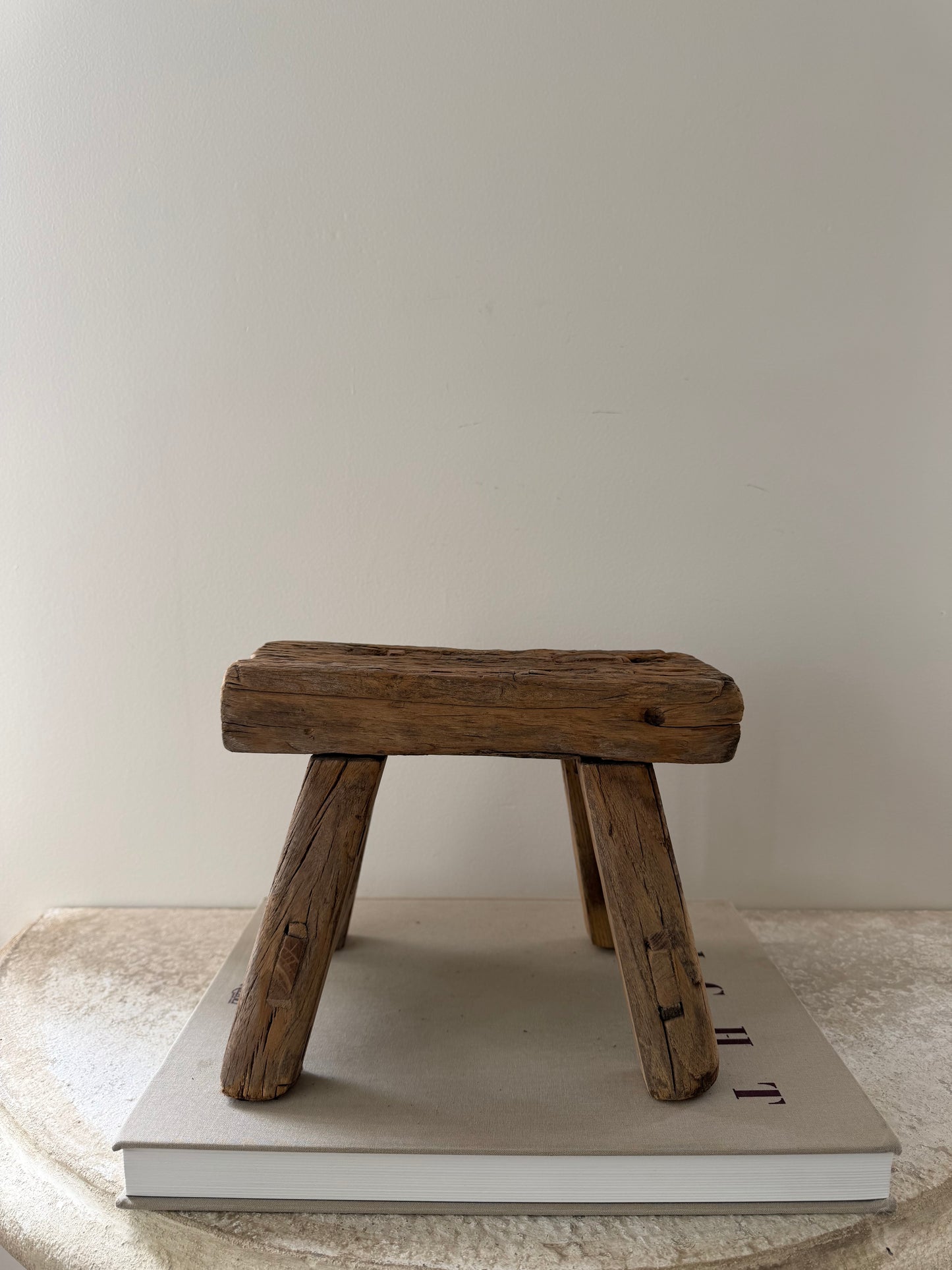Chunky Mini Elm Stool I