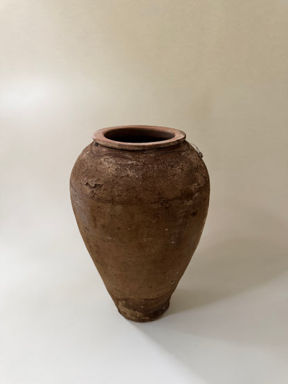 Small Olive Jar - Brown Texture