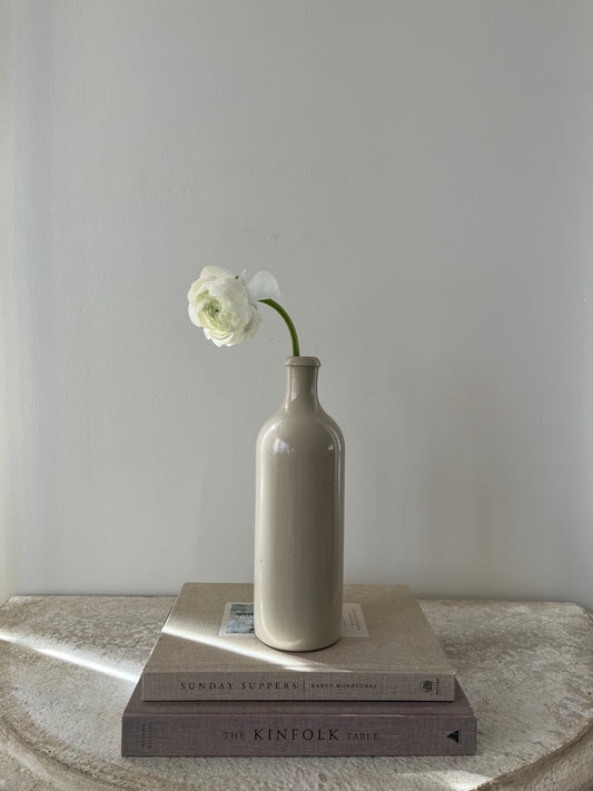 Cream French Stoneware Bottle
