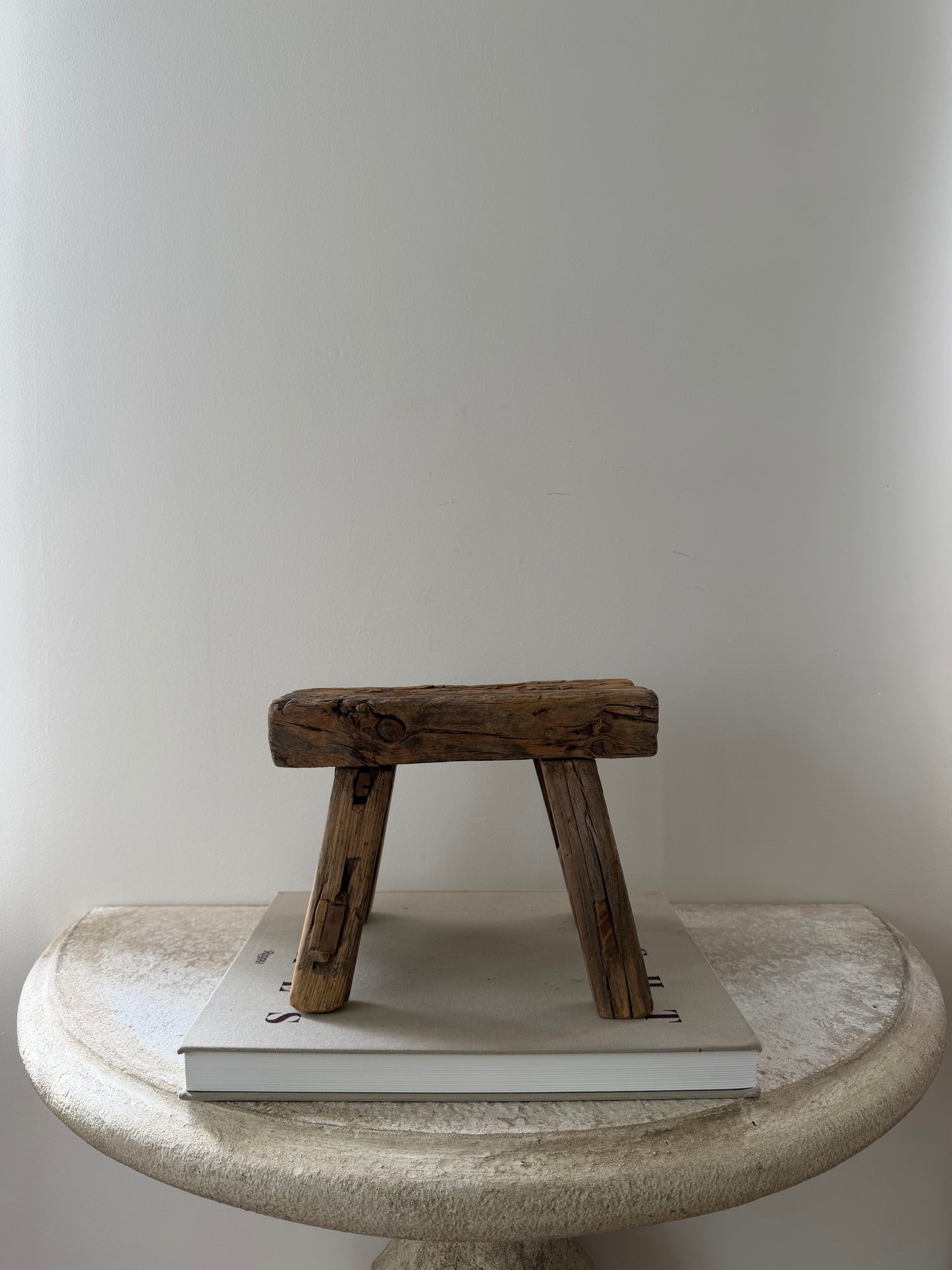 Chunky Mini Elm Stool I