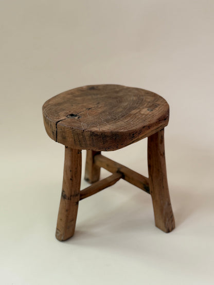 Round Mini Elm Stool