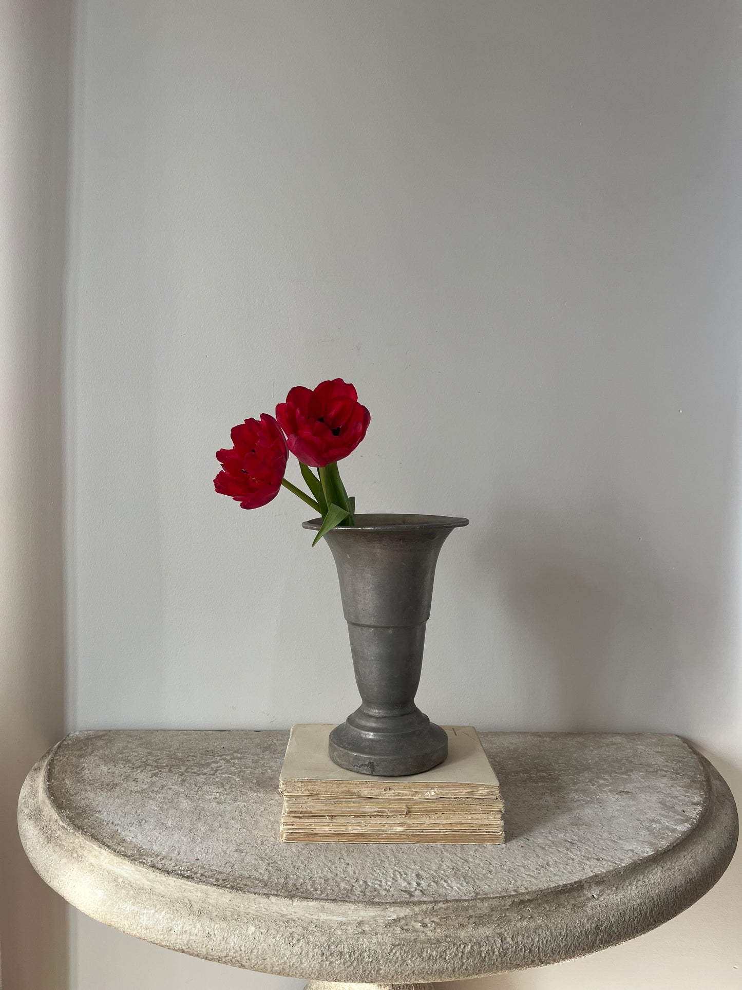 Antique Pewter Vase