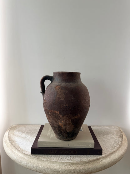 Large 1 Handle Anatolian Vessel - Ember Brown