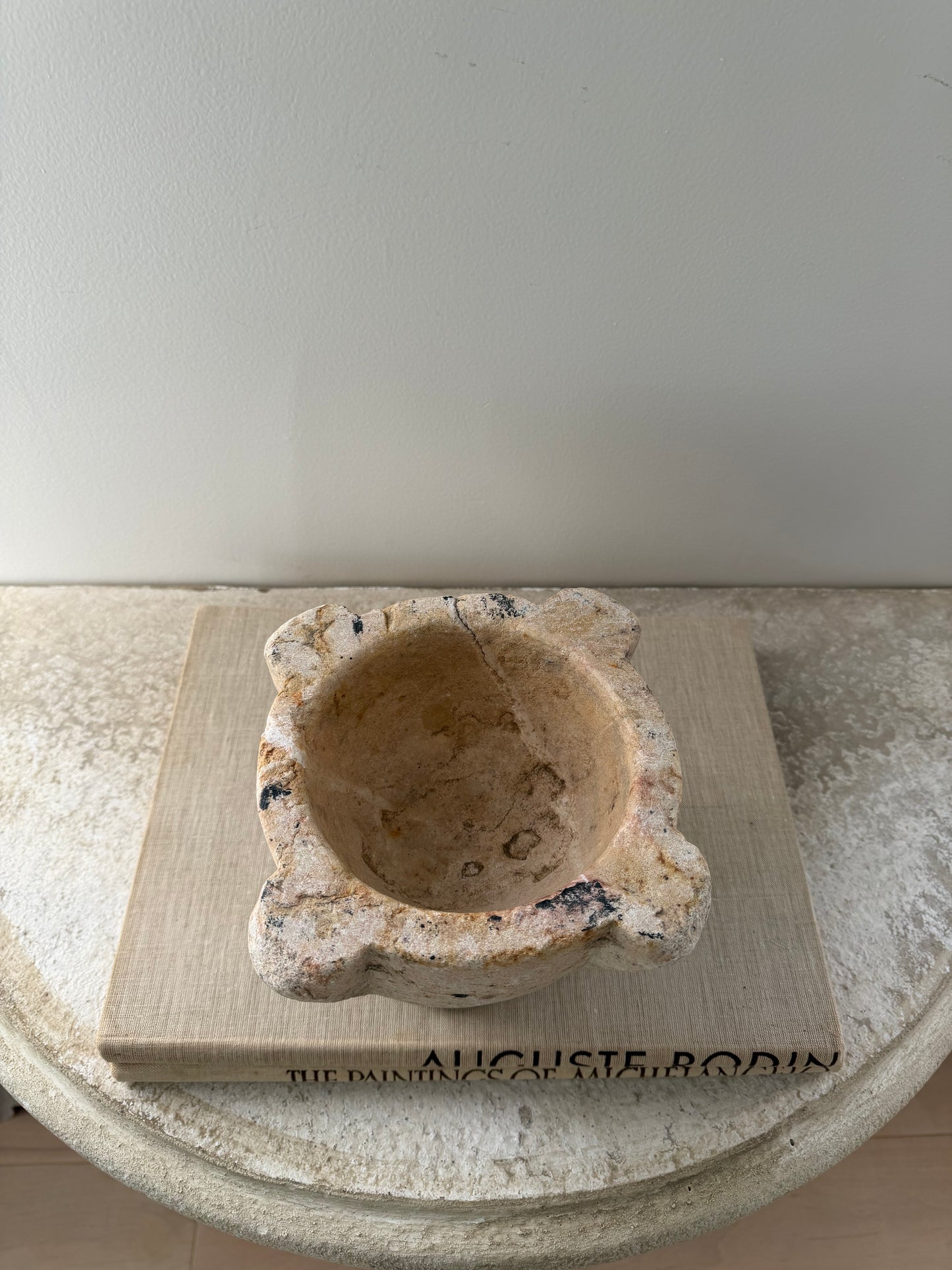 Tall French Marble Mortar