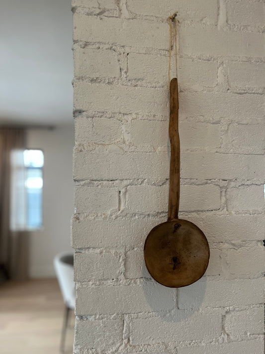 Antique hand carved French serving spoon