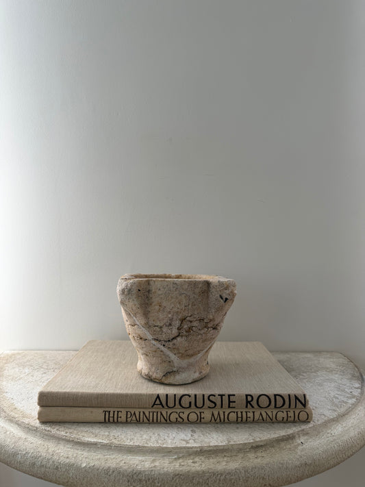 Tall French Marble Mortar