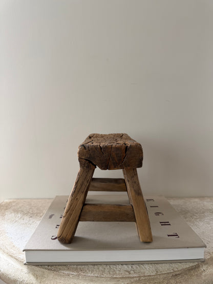Chunky Mini Elm Stool I
