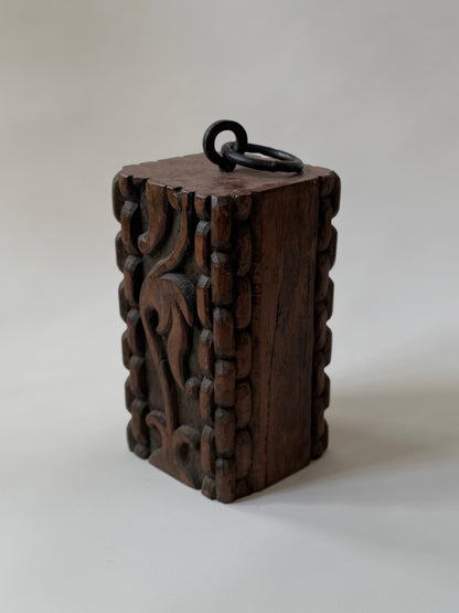 Found Door Stop - Wood & Iron