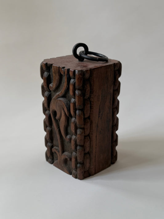 Found Door Stop - Wood & Iron
