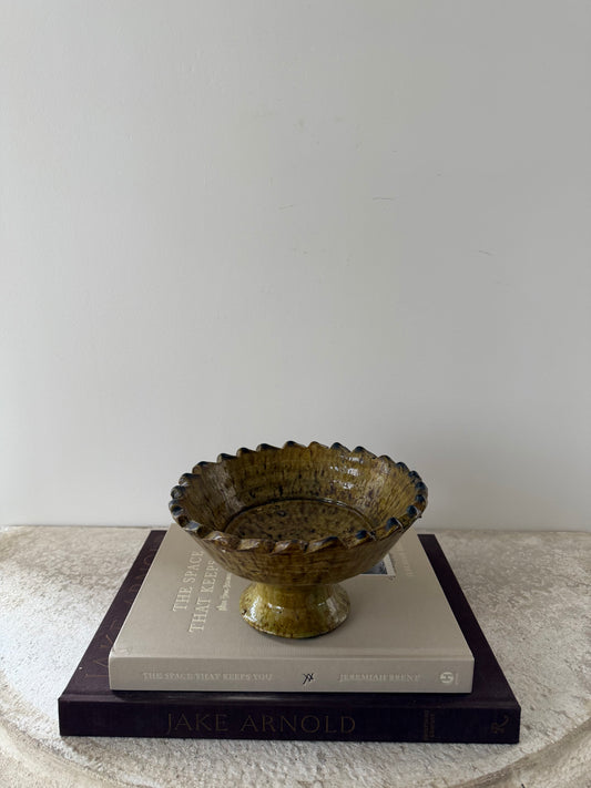 Mustard Tamegroute Pedestal Bowl II