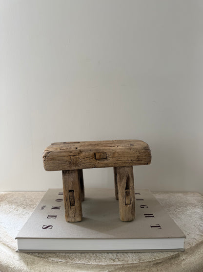 Chunky Mini Elm Stool II