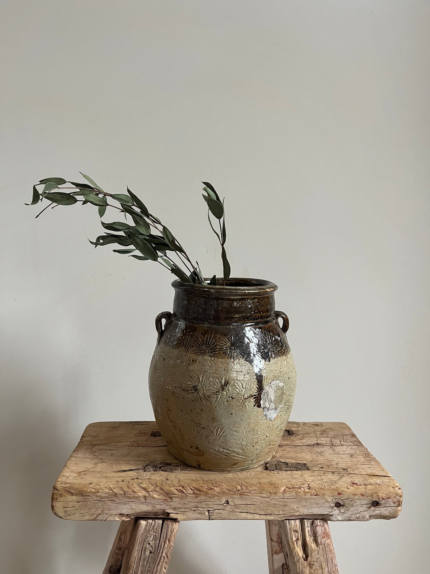 Vintage Glazed Pot VI