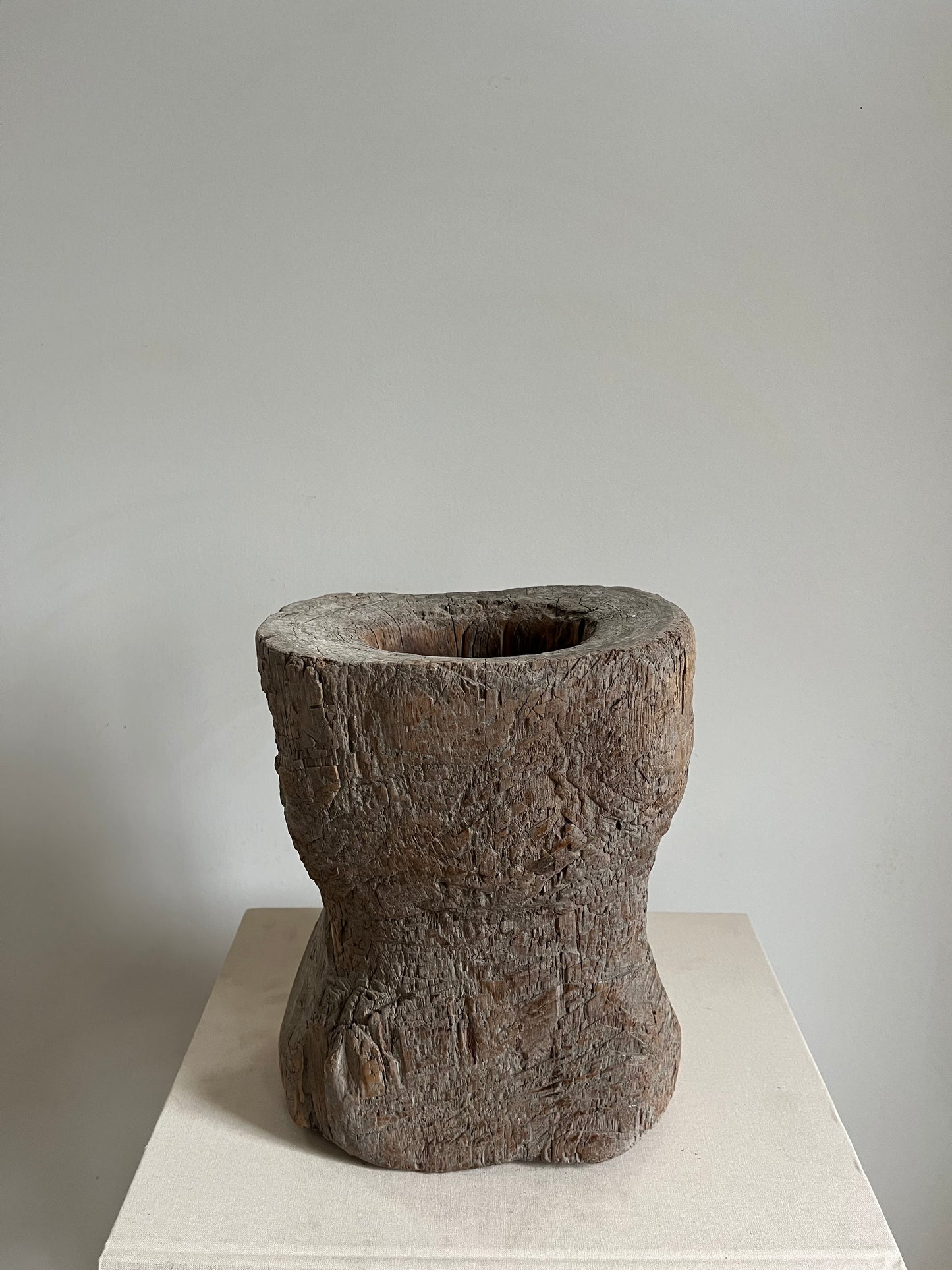 Antique Wood Mortar I