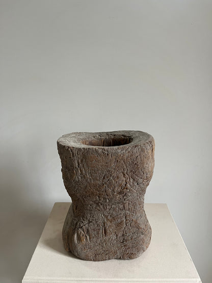 Antique Wood Mortar I