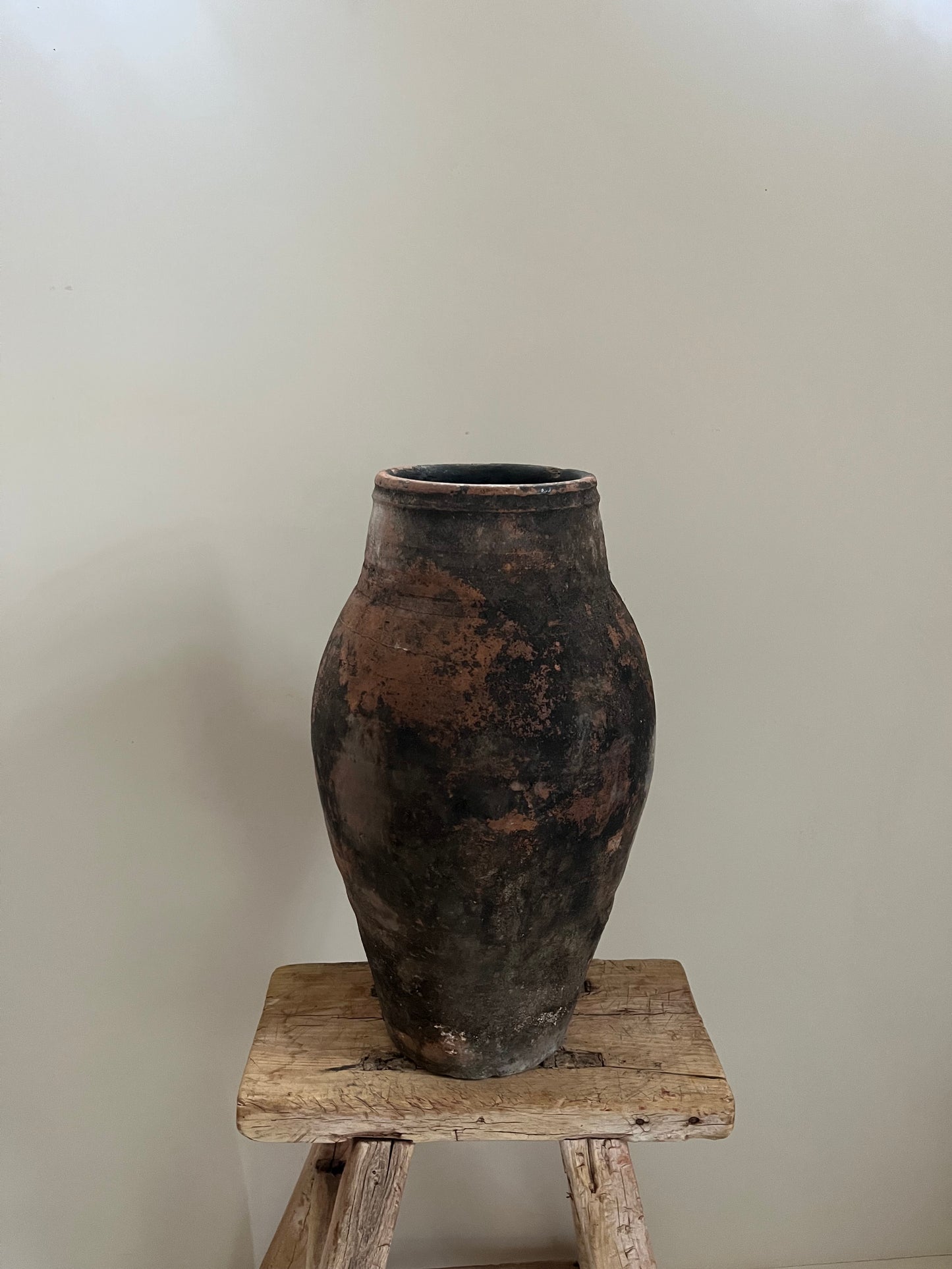 Black Patina Olive Jar