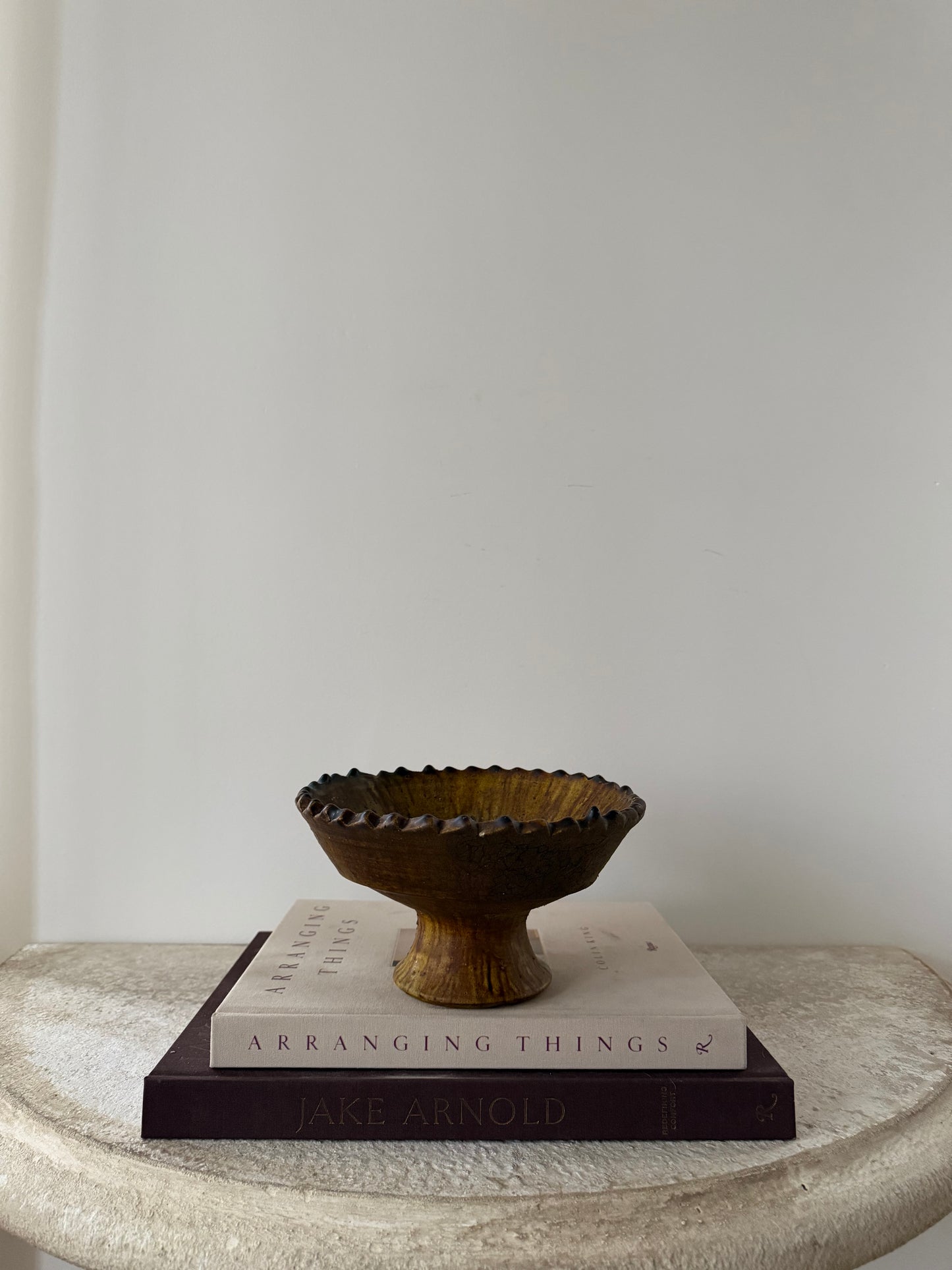 Mustard Tamegroute Pedestal Bowl I