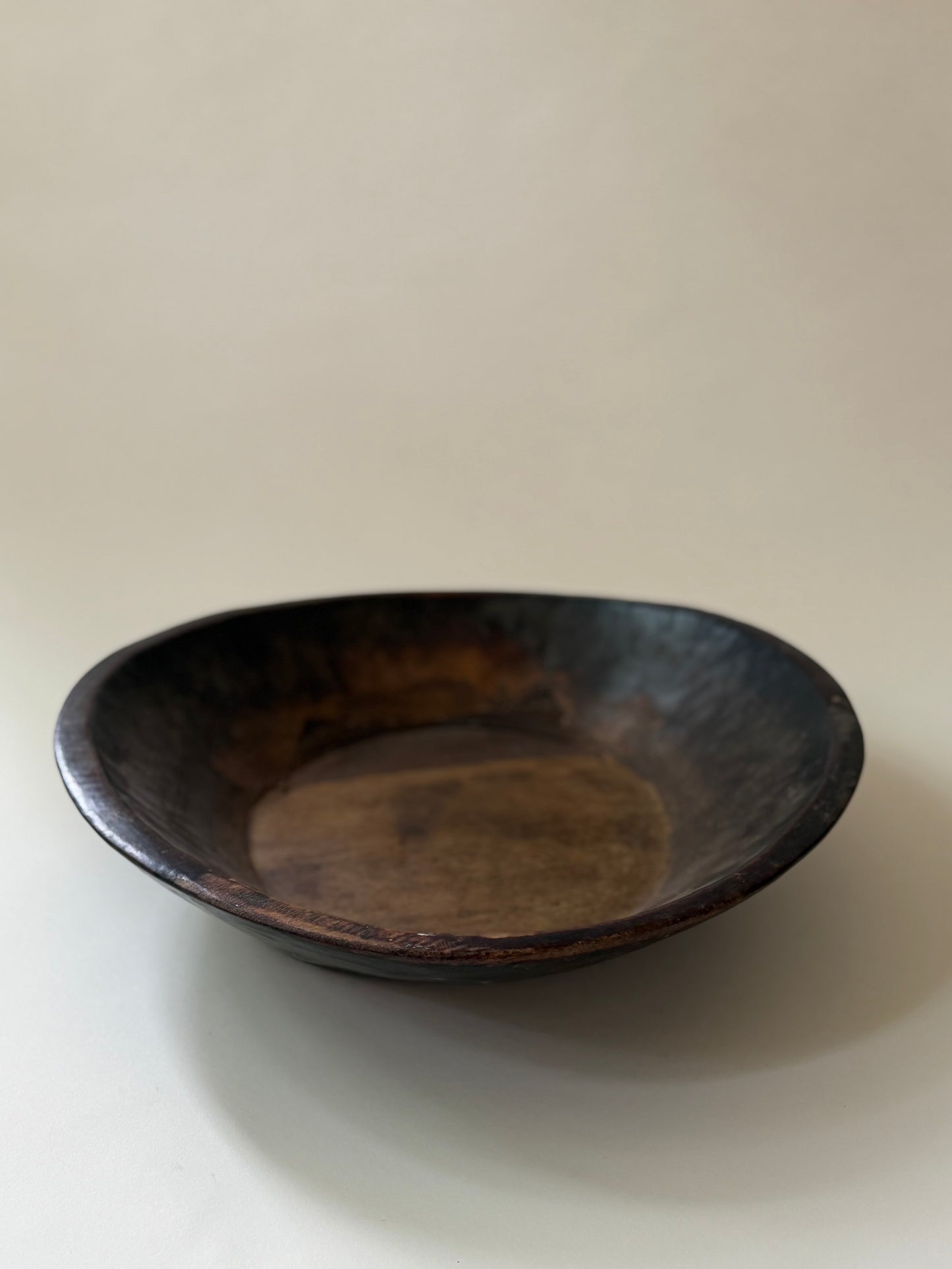 Vintage Wood Bowl - Dark I