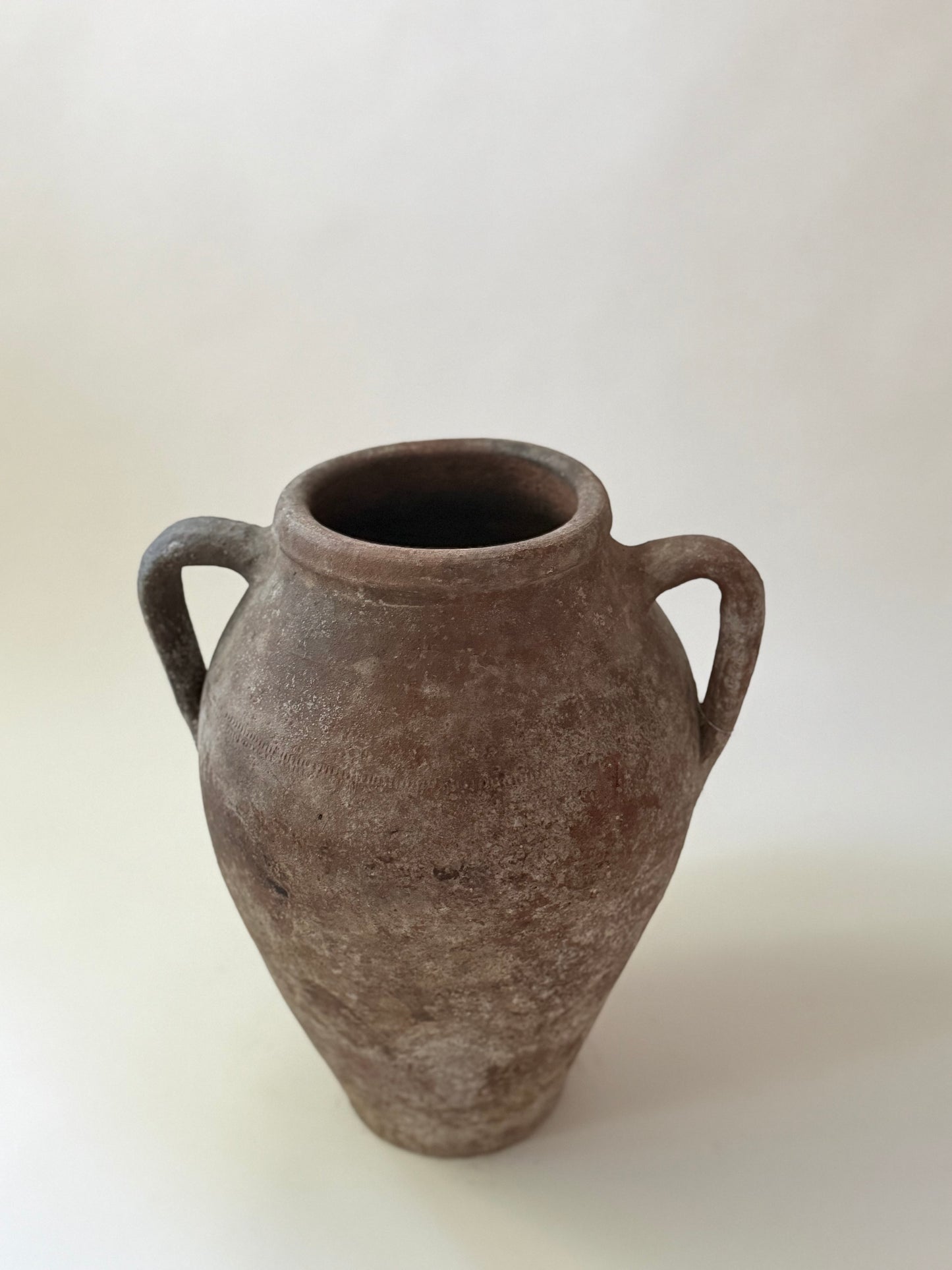 2 Handle Vessel - Brown Patina