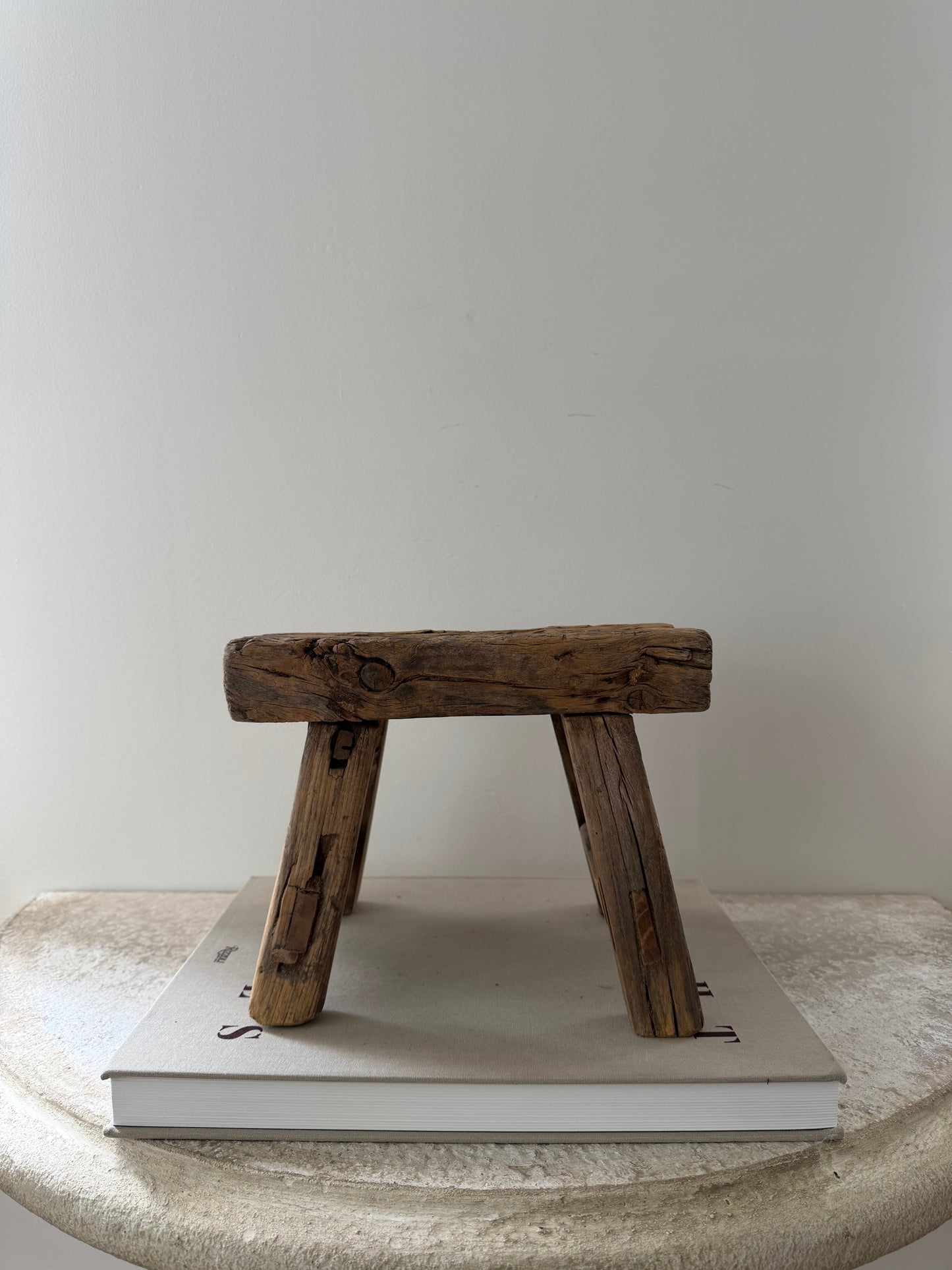 Chunky Mini Elm Stool I