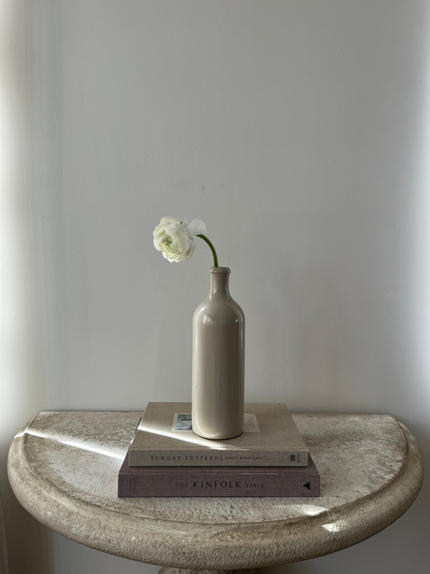 Cream French Stoneware Bottle