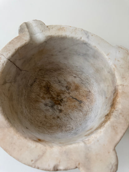 Large French Marble Mortar