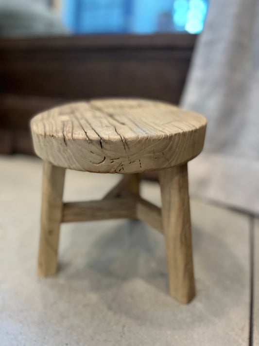 Round vintage mini stool