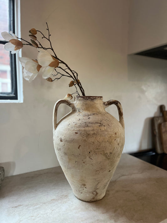Antique Whitewashed Konya Pot
