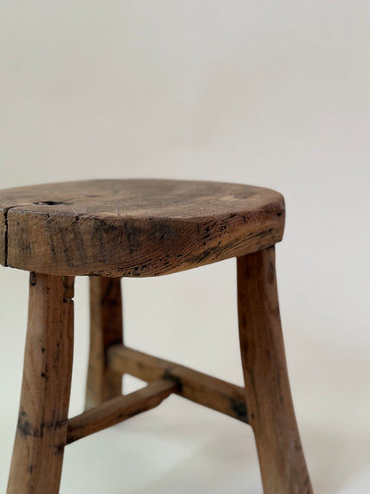 Round Mini Elm Stool