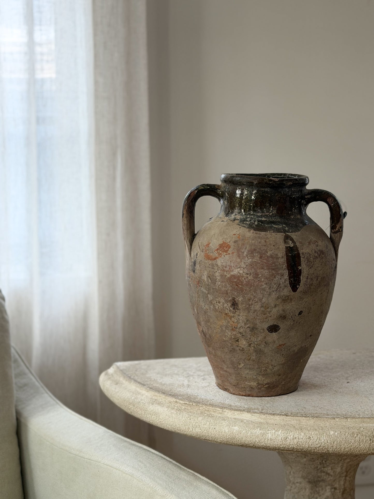Konya Pot - Terracotta & Olive