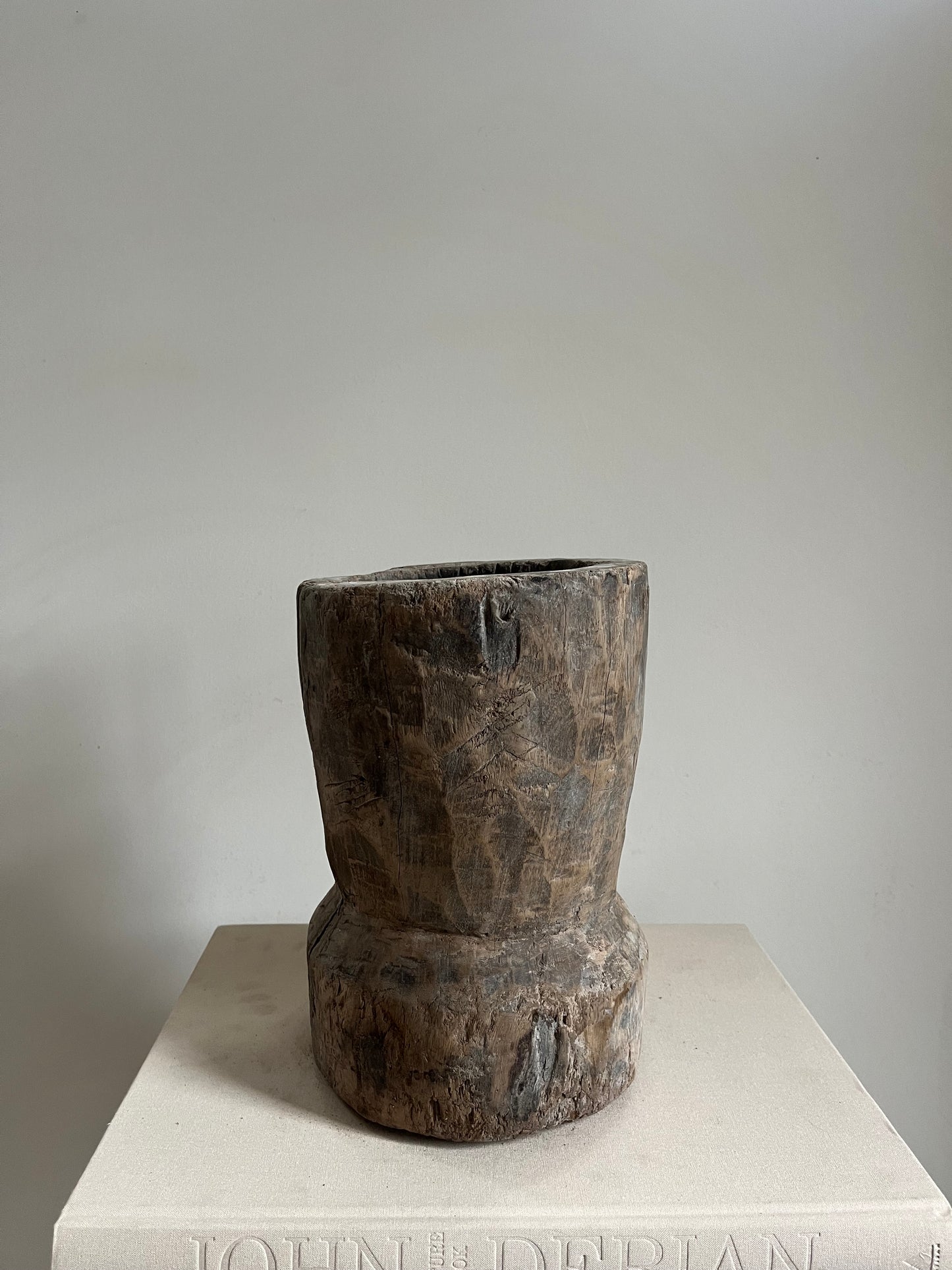 Antique Wood Mortar IV