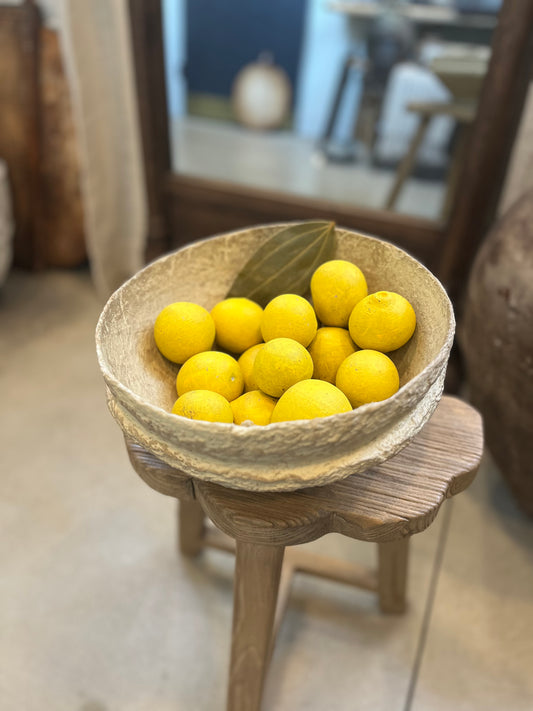 Vintage paper mache bowl, large