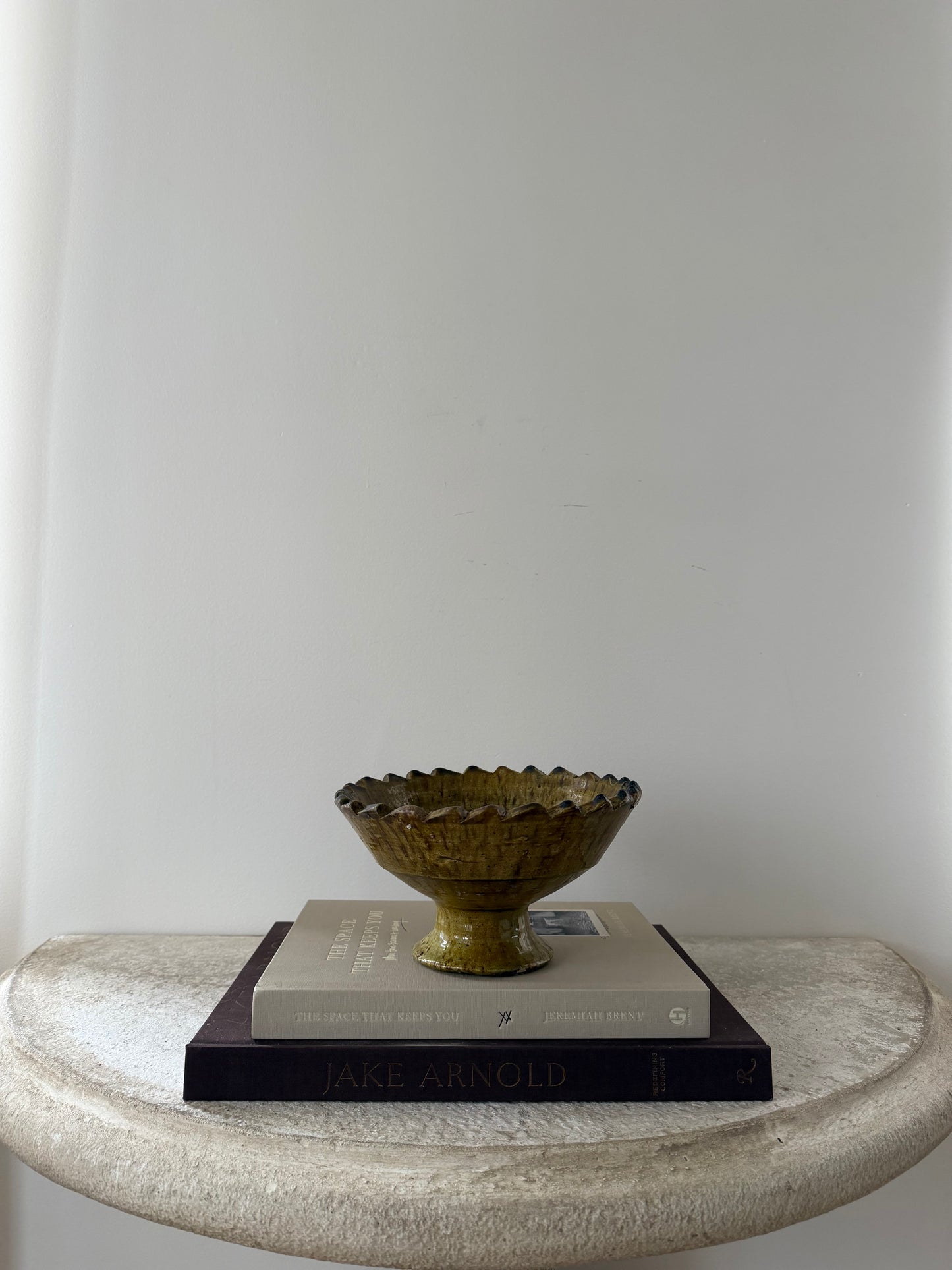 Mustard Tamegroute Pedestal Bowl II