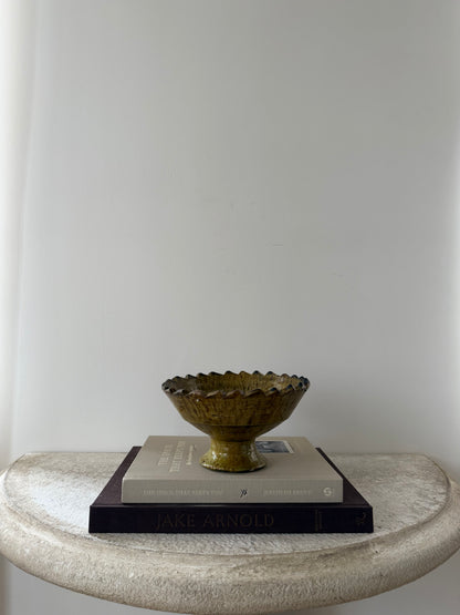 Mustard Tamegroute Pedestal Bowl II