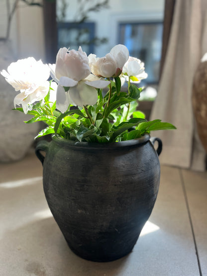 Charcoal 2 handle pot, large