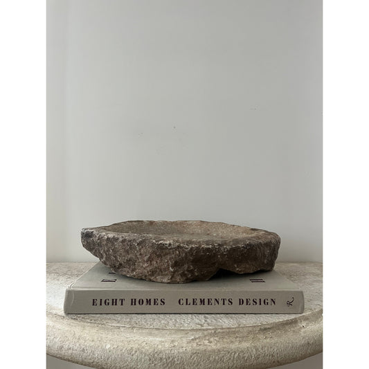 Antique Stone Kharal Tray, Large