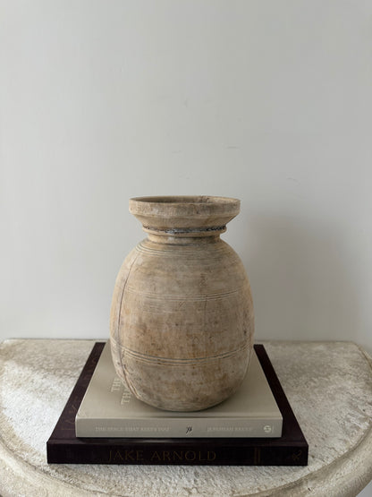 Bleached Teakwood Vase, Large No. 001
