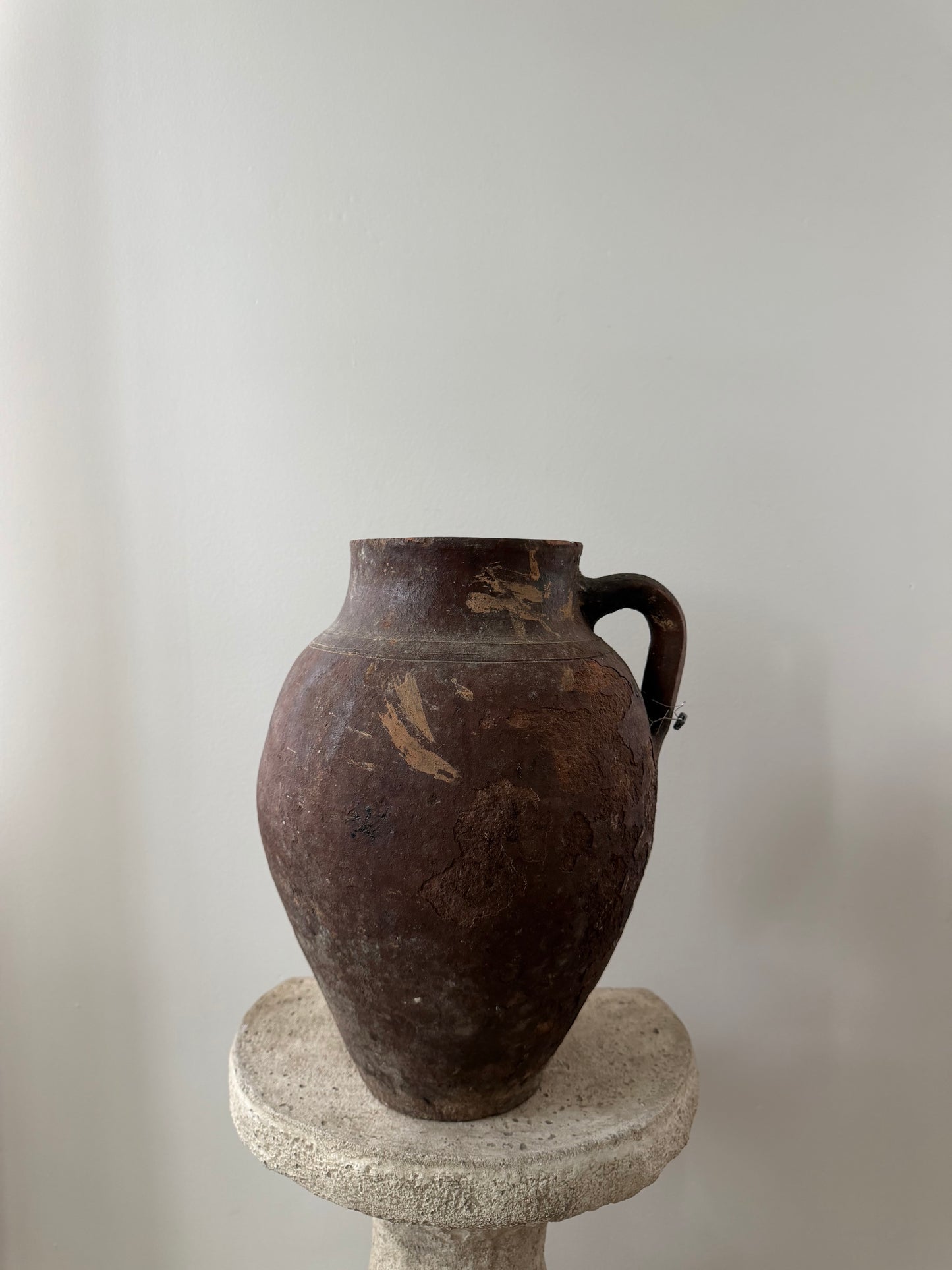 Large 1 Handle Anatolian Vessel - Ember Brown