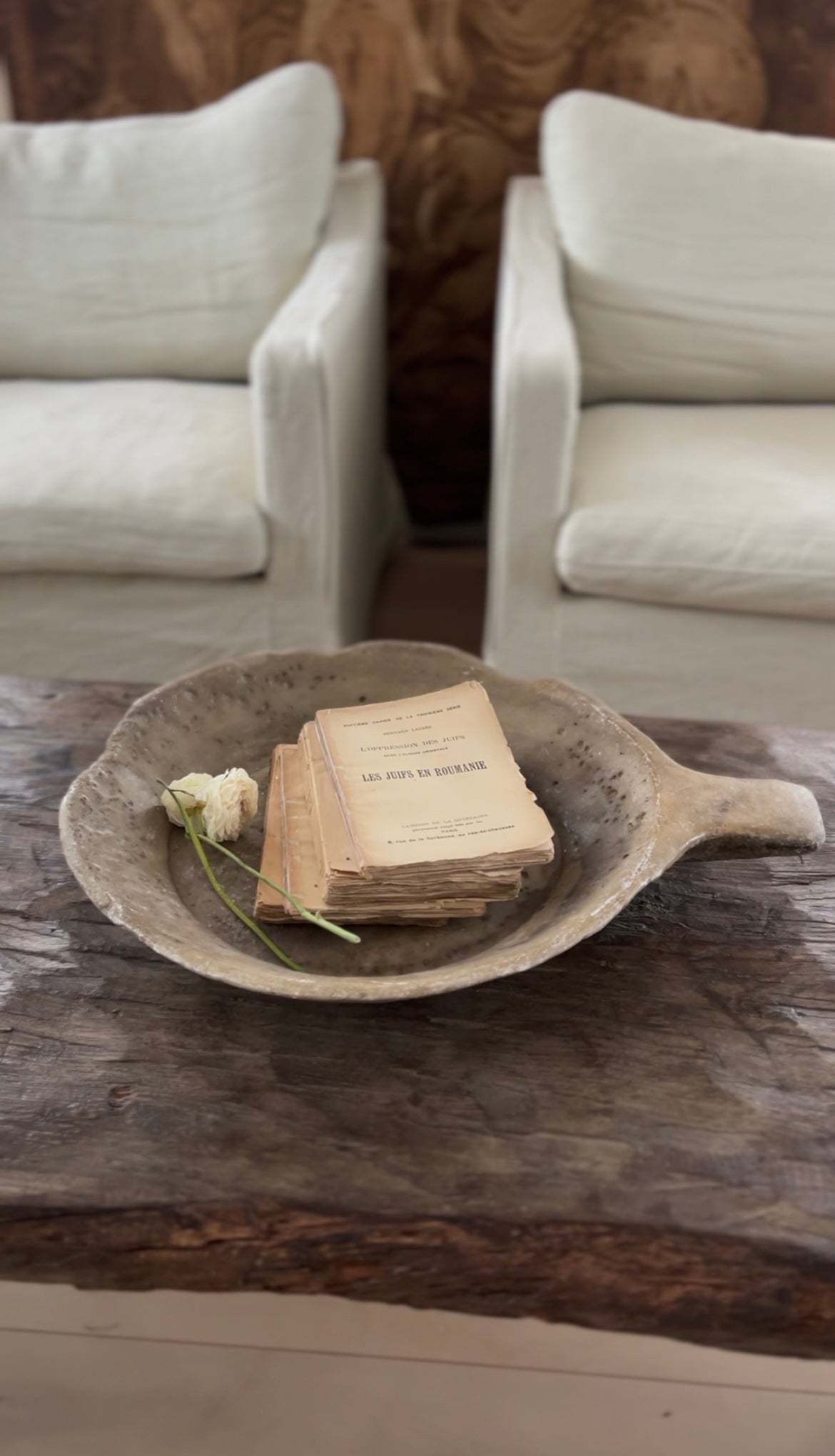 Antique Scalloped Edge Marble Parat Tray