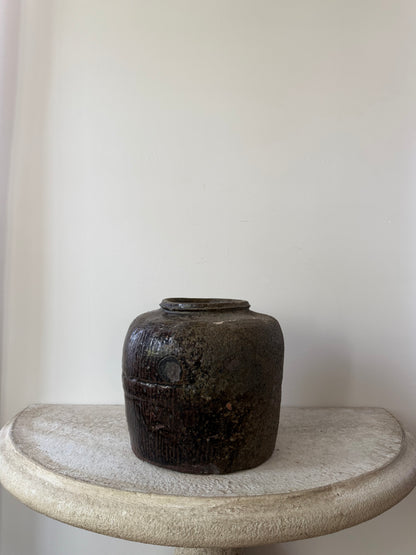 Brown Glaze Rice Wine Vessel