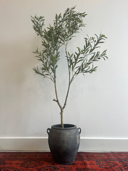 Charcoal 2 handle pot, large