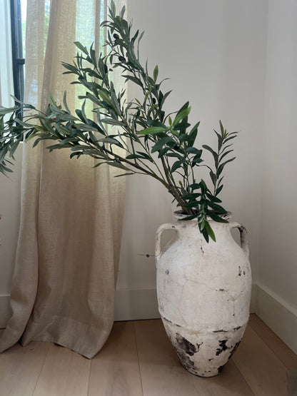 Whitewashed Vintage 2 Handle Planter