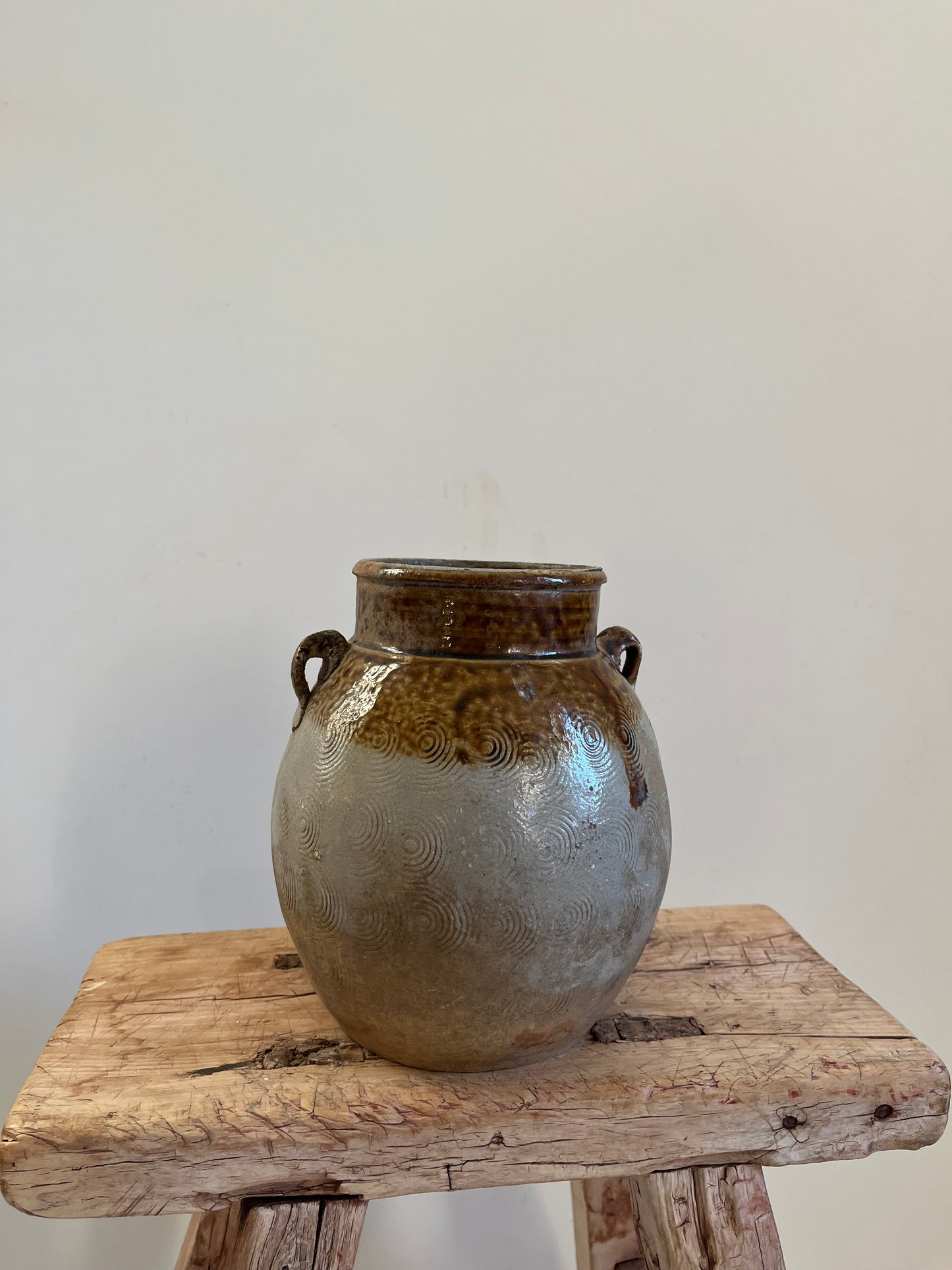 Vintage Glazed Pot II